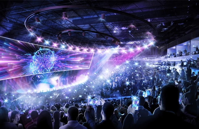 rendering of concert venue